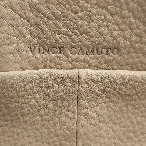 VINCE CAMUTO Plum White Pebbled Leather Shoulder Bag NWOT - Picture 3 of 11